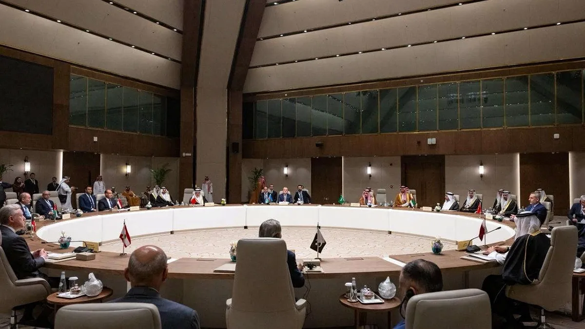 Vista general de los ministros de los países árabes e islámicos durante una reunión sobre seguridad regional celebrada en Riad, Arabia Saudí, el 19 de marzo de 2026 - Agencia de Prensa Saudí/Imagen facilitada a través de REUTERS