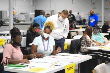 Recuento de votos en el estado de Georgia en las elecciones de noviembre de 2020, que ganó Joe Biden 
