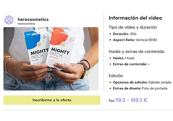 Imagen de una oferta de UGC en UGC Slalom