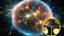 Recreación artística de esferoide neuronal. Fuente: ChatGPT / Scruzcampillo.