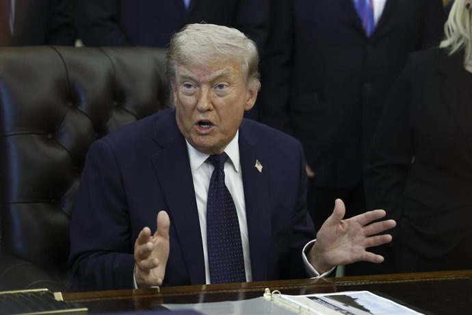 El presidente de EEUU, Donald Trump, en el Despacho Oval.