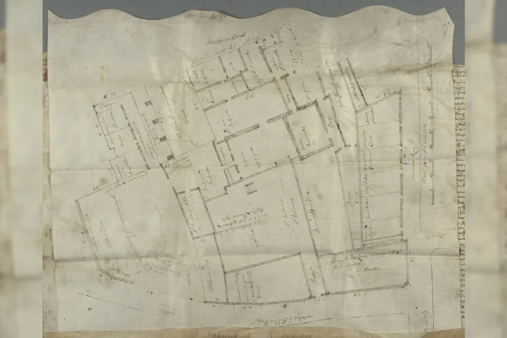 Plano de la parroquia de St Ann Blackfriars, conservado en The London Archives y perteneciente a la City of London Corporation