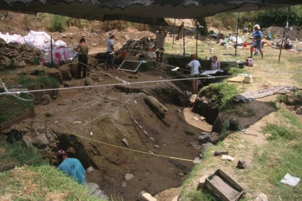 Vista general de la excavación del yacimiento achelense de Gesher Benot Ya’aqov
