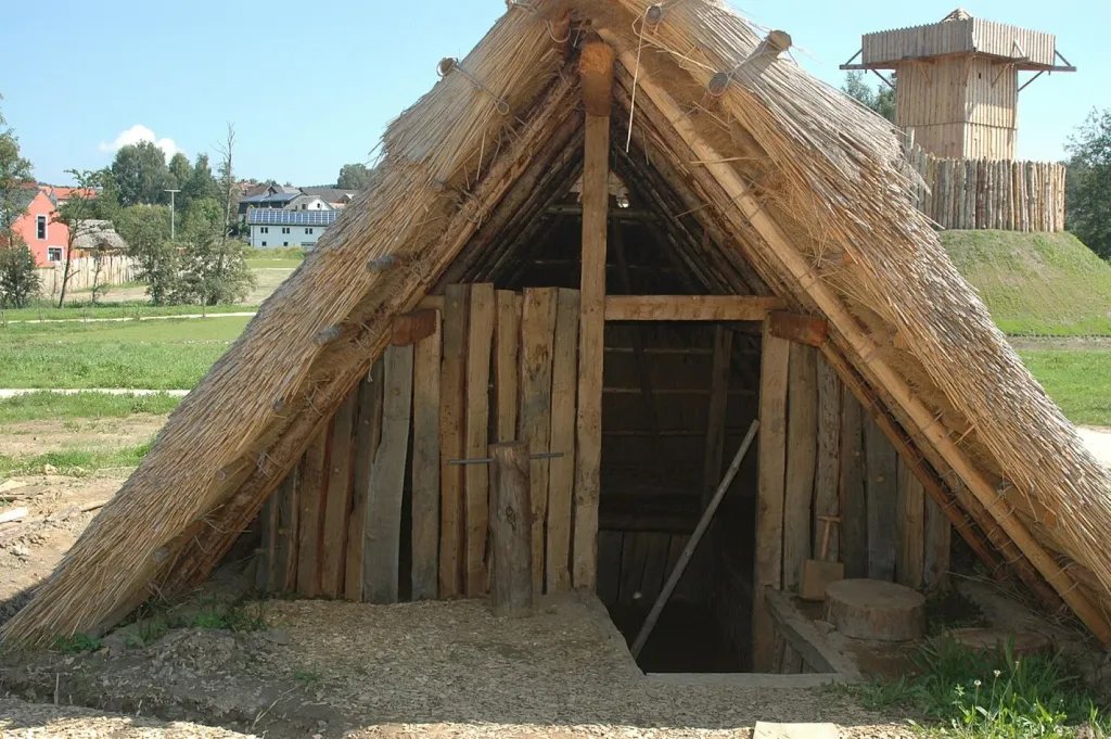Reconstrucción de una Grubenhaus en Alemania