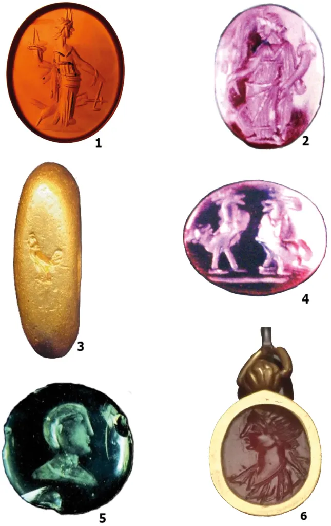 Piedras y gemas talladas procedentes del sur y el sureste asiático