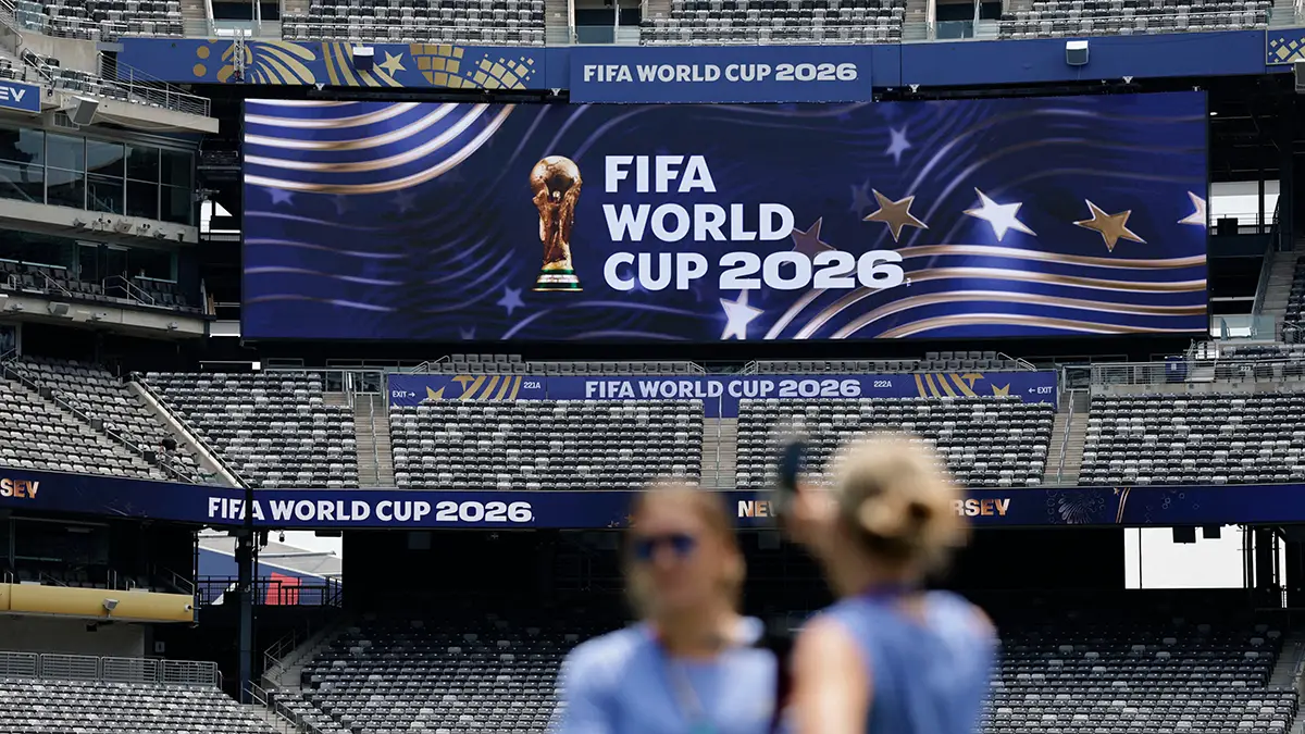 Vista general de la señalización de la Copa Mundial de la FIFA 2026 - REUTERS/ JEENAH MOON