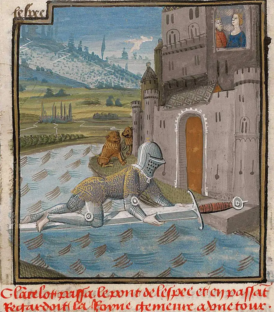 Lancelot, en una ilustración de El caballero de la carreta