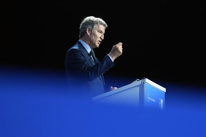 El presidente del PP, Alberto Núñez Feijóo, en la 41 Reunió Cercle d'Economia en Barcelona