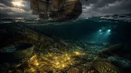Descubren el origen de un tesoro de más de 400 monedas de oro hallado en un barco hundido del siglo XVII