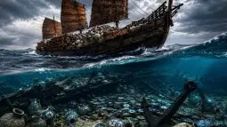Descubren a 2.500 metros un barco del siglo XVI intacto y cargado con cientos de cerámicas