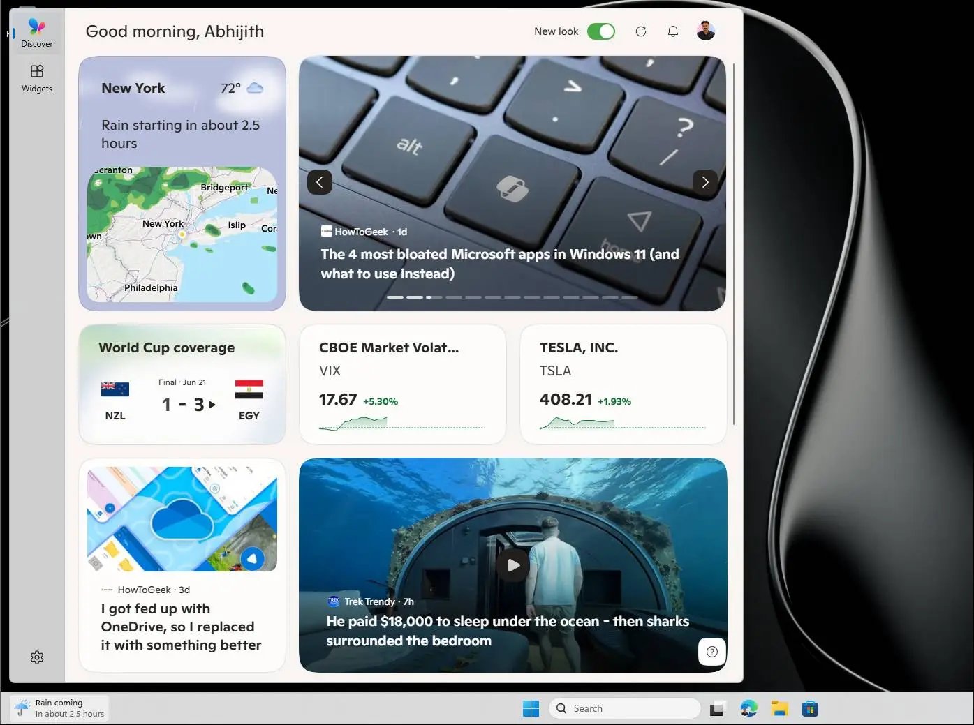 widgets Windows 11