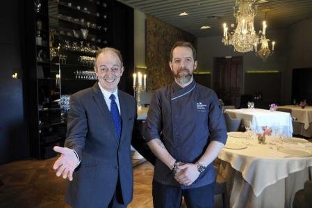 Toni Gerez, jefe de sala y Javi Martinez, chef del Restaurant Castell de Peralada.