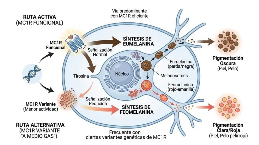 Esquema del receptor MC1R