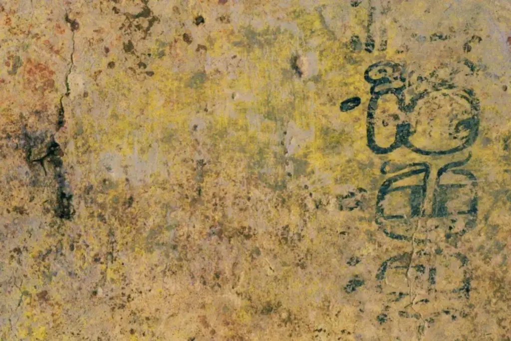 La fórmula matemática hallada en una de las paredes de la ciudad maya de Xultún (Guatemala)