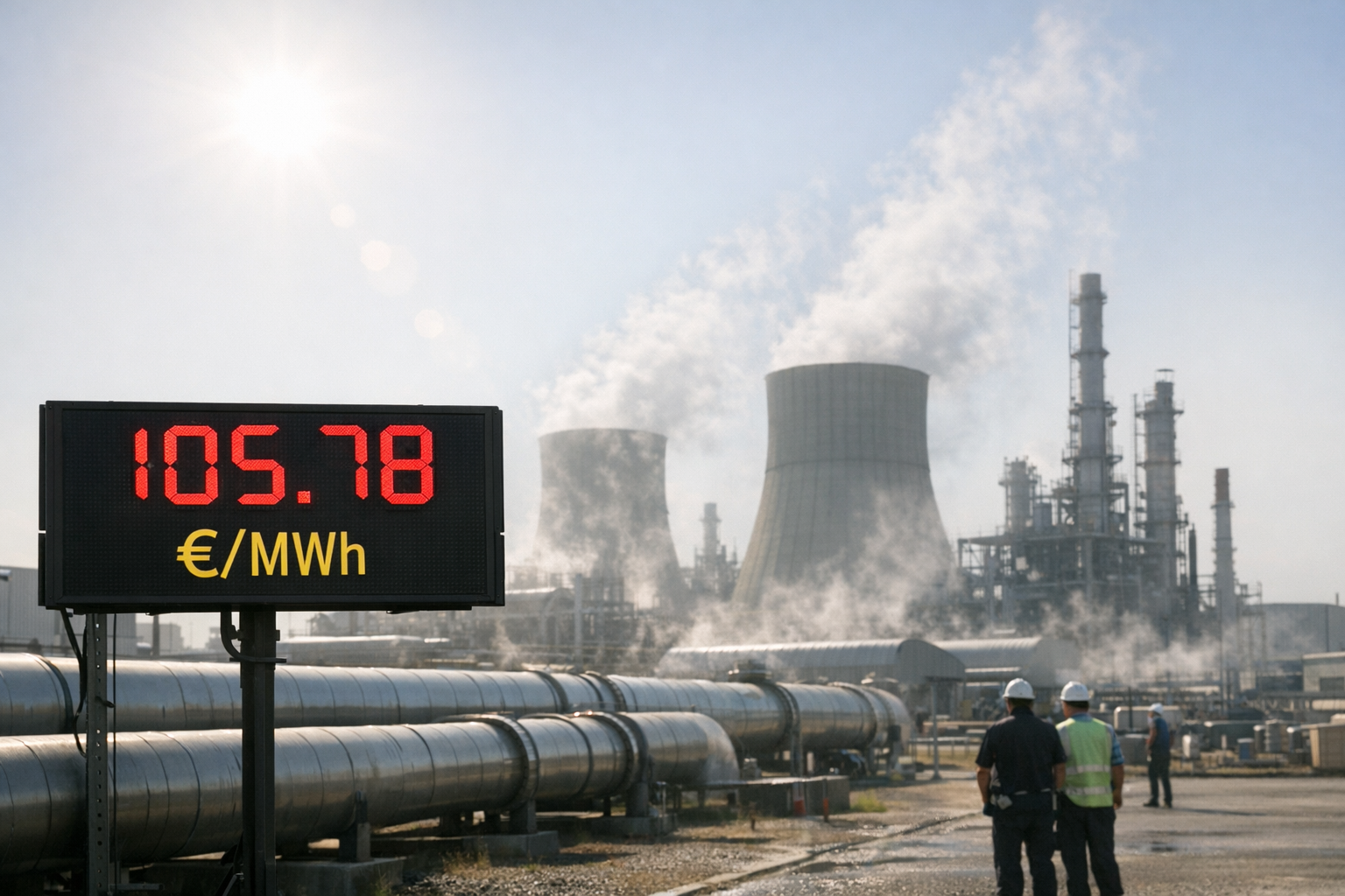 La combinación de calor y alza del gas dispara los precios mayoristas de la electricidad