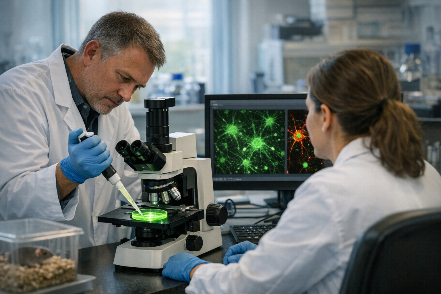 Un nanogel que convierte astrocitos en neuronas muestra mejora cognitiva en ratones con alzhéimer