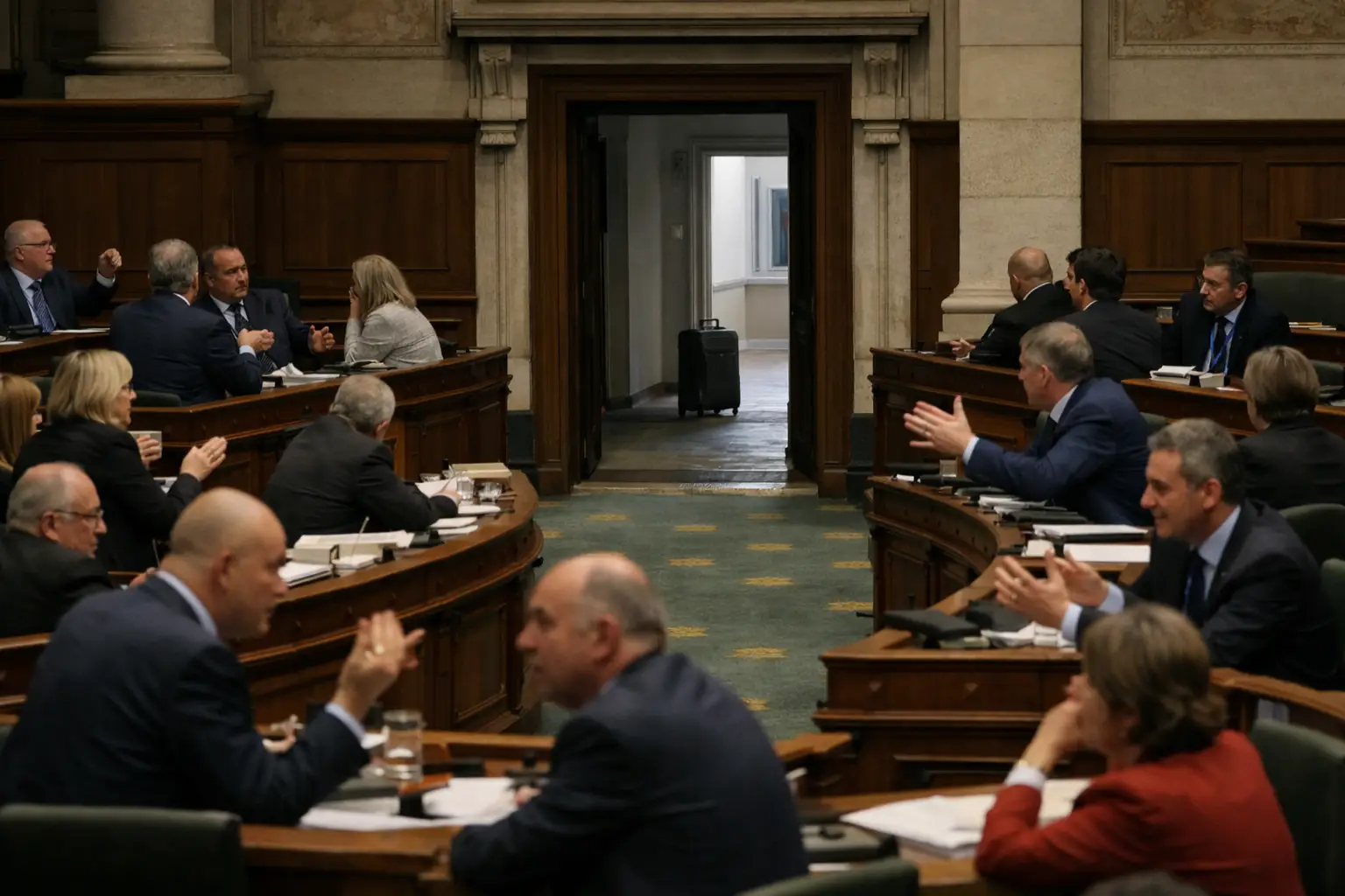 El pleno que debía resolver la crisis de vivienda queda marcado por un desalojo