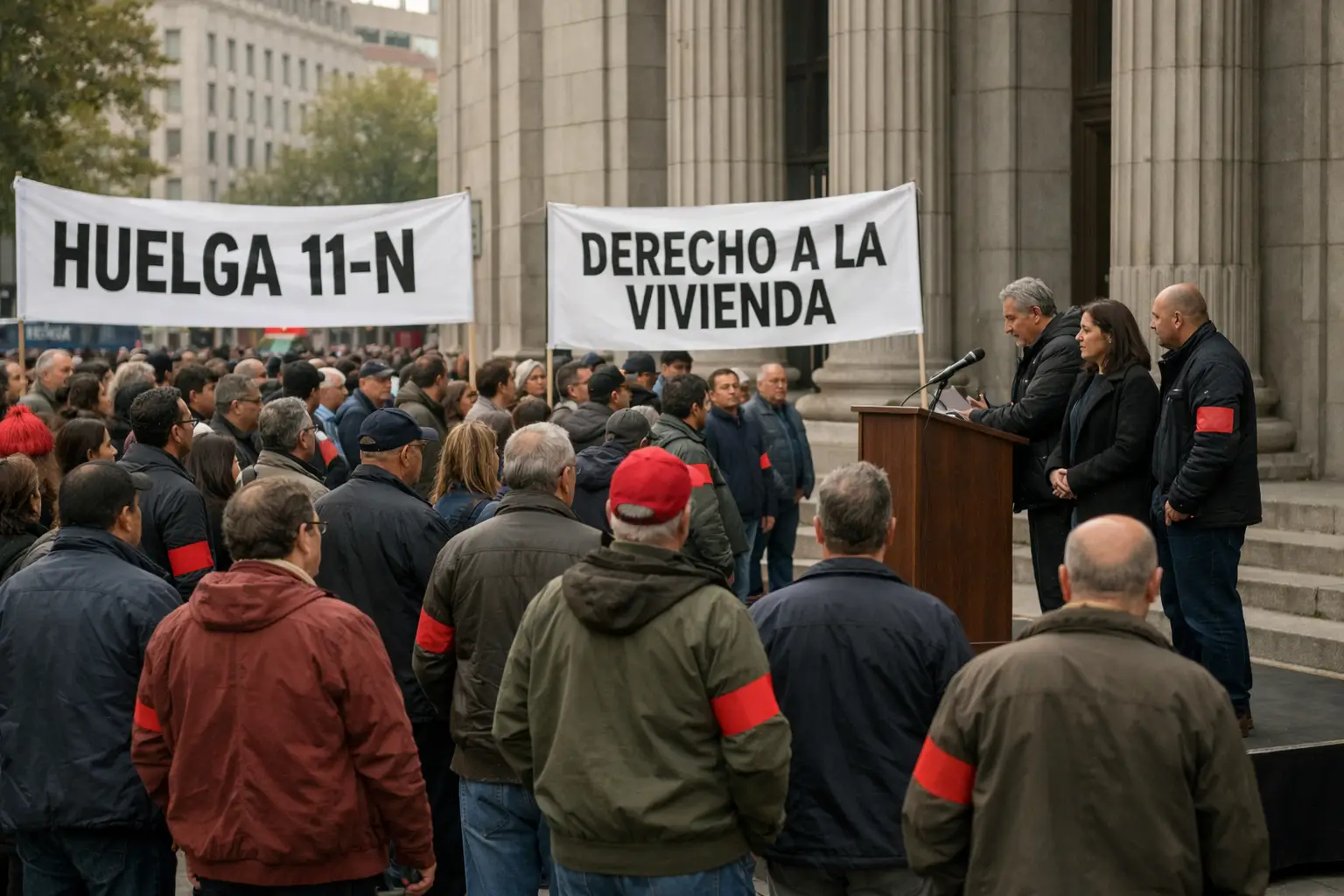 Sindicatos convocan una huelga inédita el 11-N tras la movilización por la vivienda
